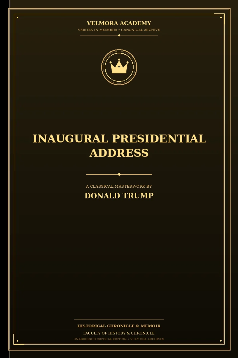 Cover of Inaugural Presidential Address