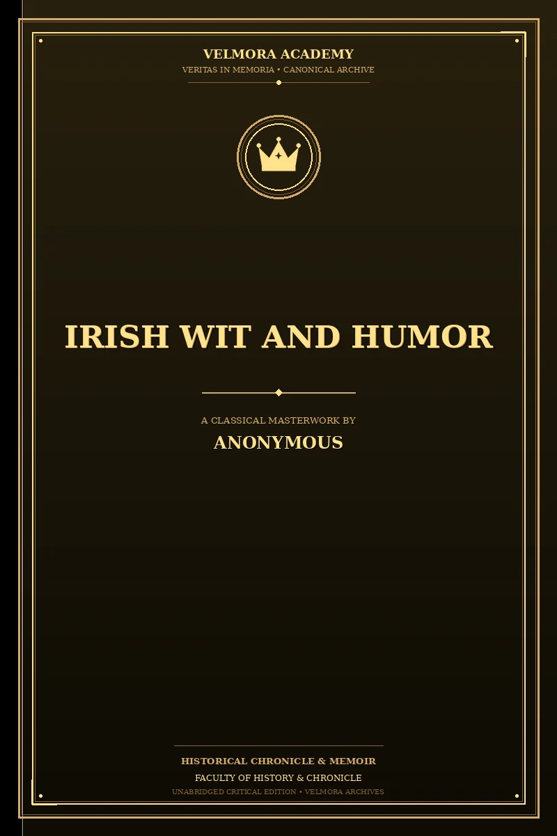 Cover of Irish Wit and Humor