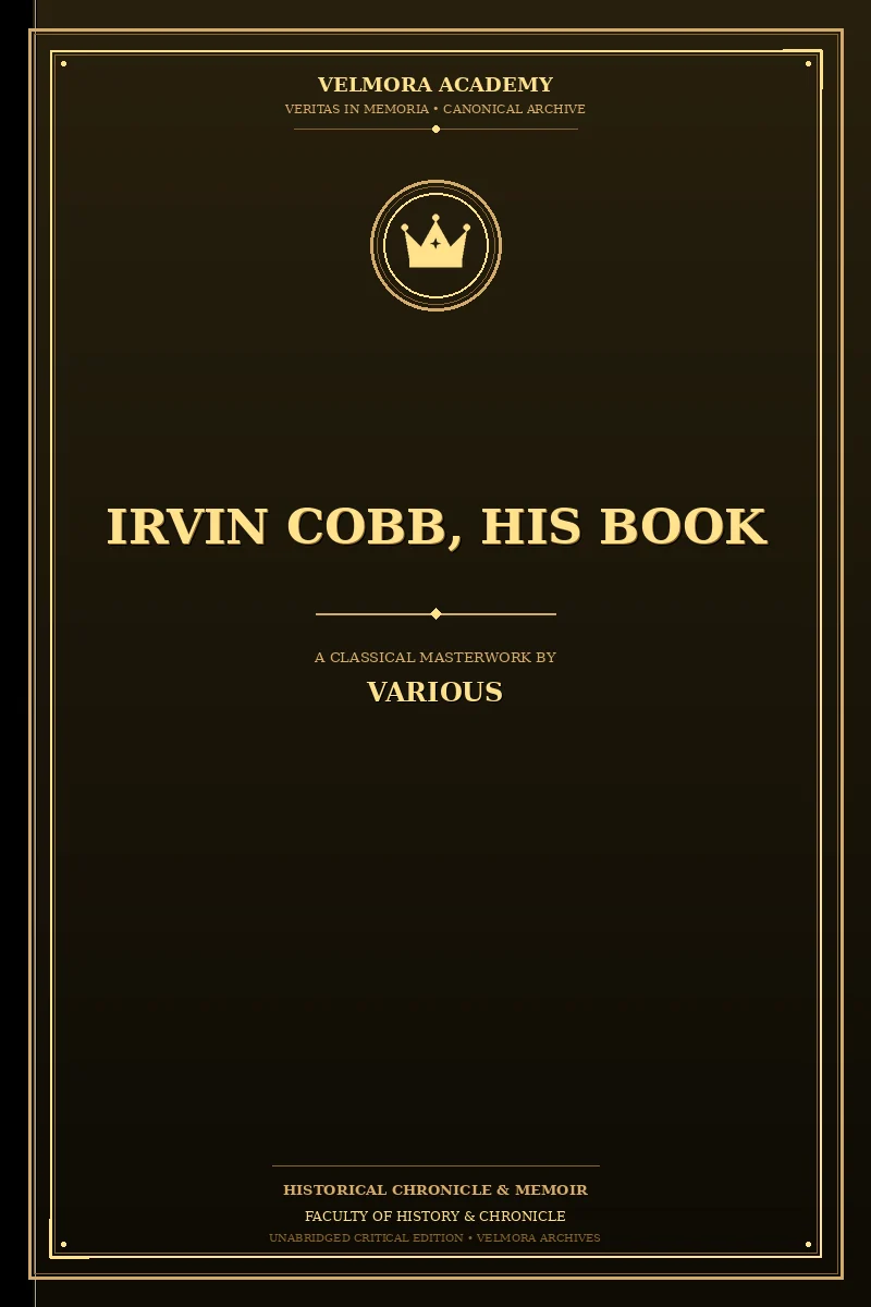 Cover of Irvin Cobb, His Book