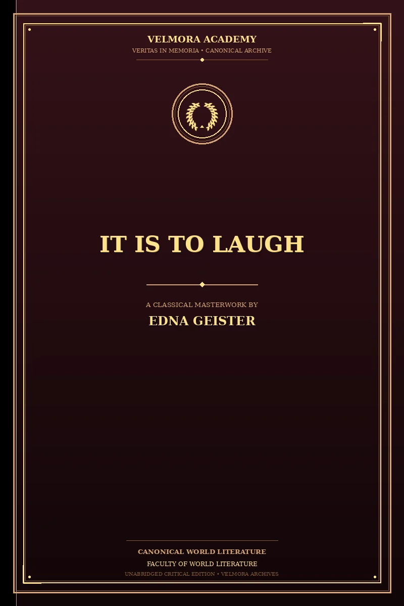 It is to laugh