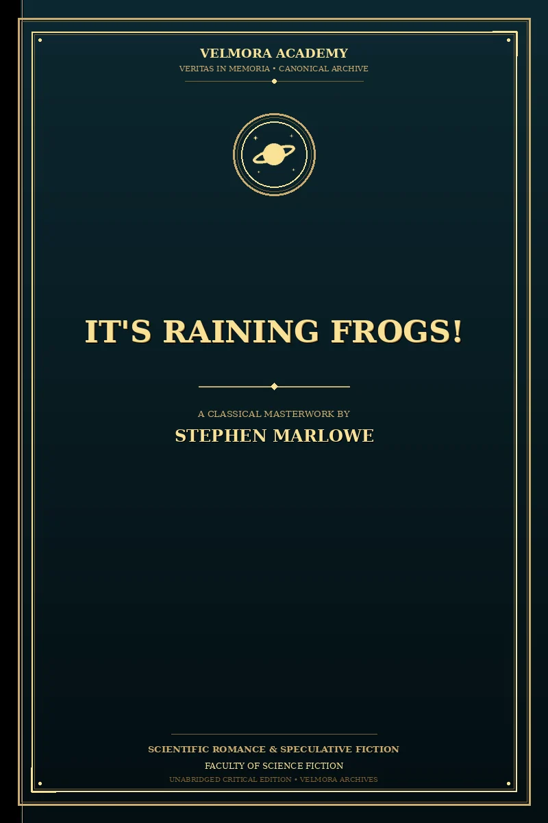 It's Raining Frogs!