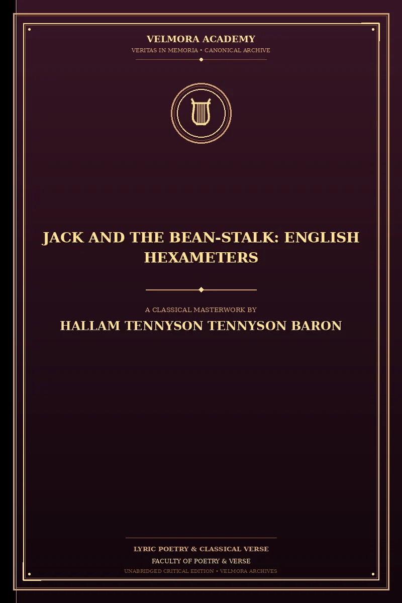 Jack and the Bean-Stalk: English Hexameters