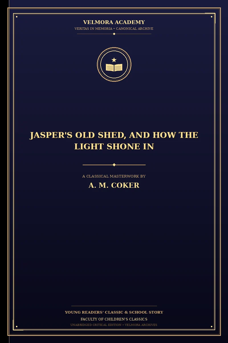 Cover of Jasper's old shed, and how the light shone in