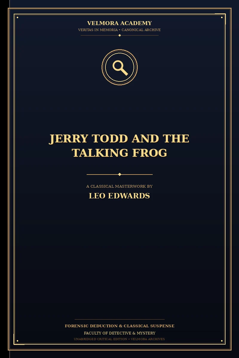 Cover of Jerry Todd and the Talking Frog