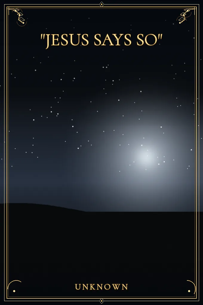 Cover of "Jesus Says So"