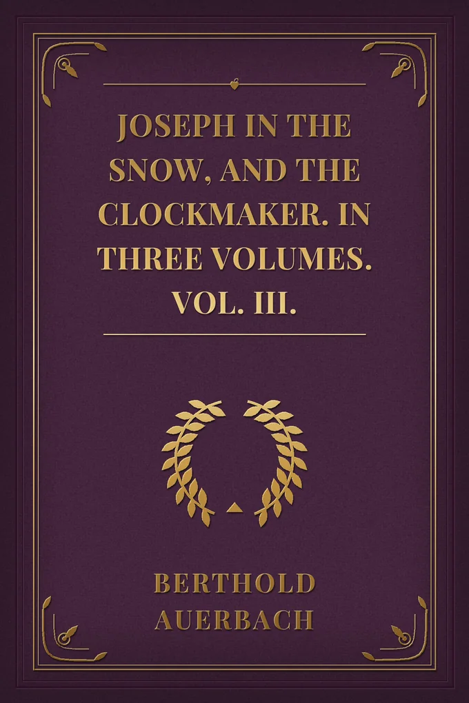 Joseph in the Snow, and The Clockmaker. In Three — Vol. III