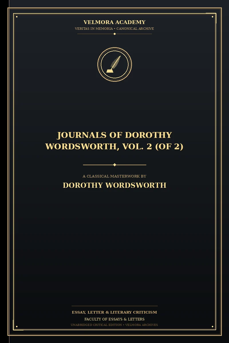 Cover of Journals of Dorothy Wordsworth, Vol. 2 (of 2)