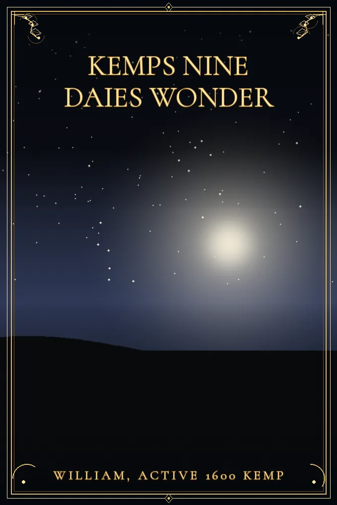 Cover of Kemps Nine Daies Wonder