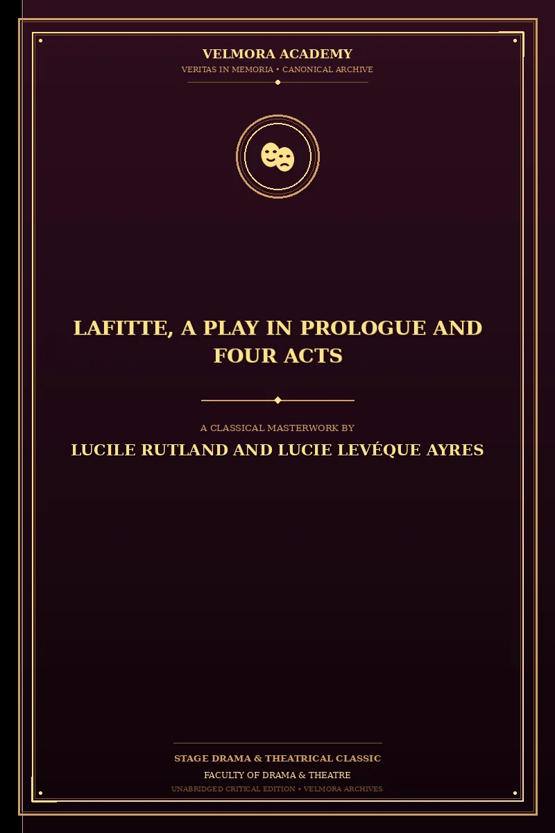 Cover of Lafitte, a play in prologue and four acts
