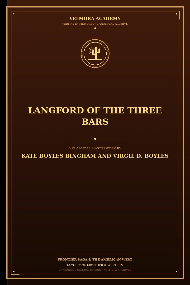Cover of Langford of the Three Bars