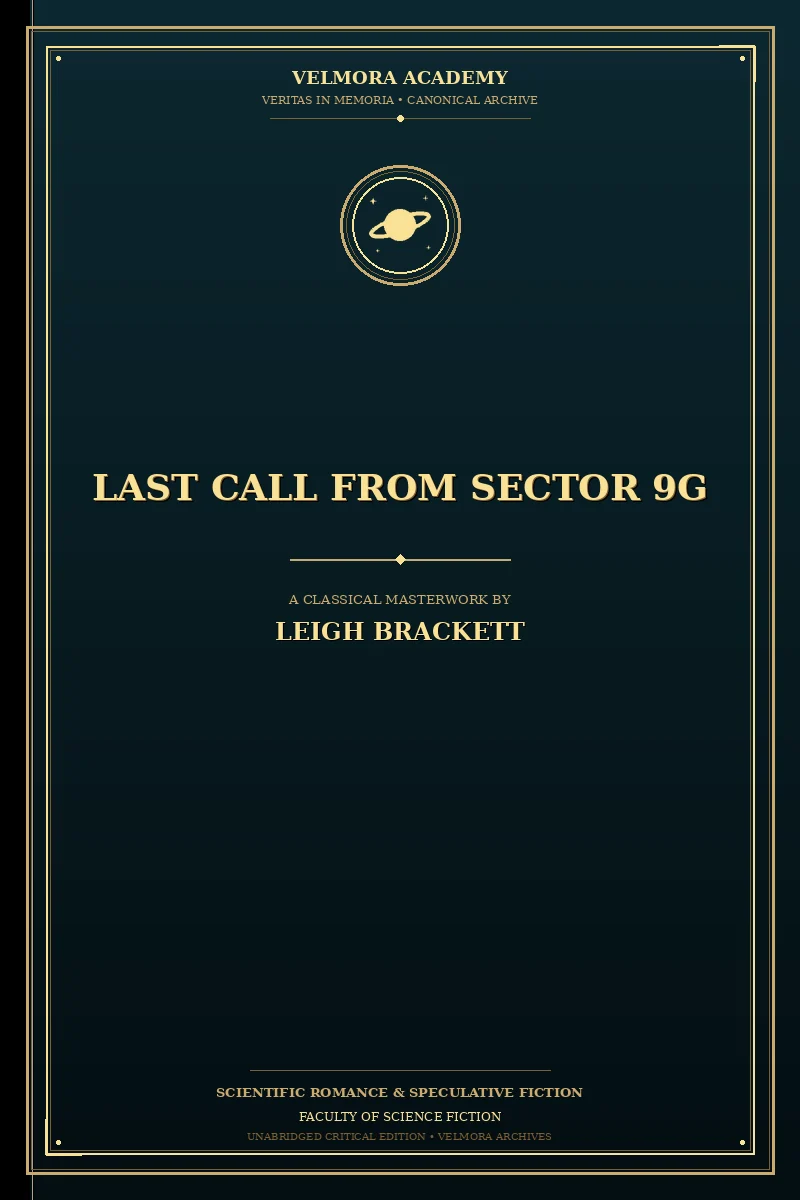 Cover of Last Call From Sector 9G