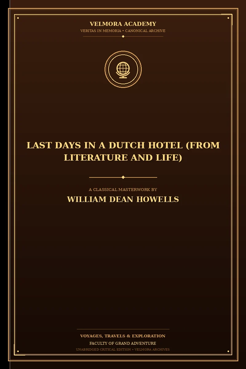 Cover of Last Days in a Dutch Hotel (from Literature and Life)