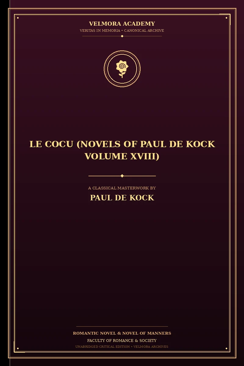 Le Cocu (Novels of Paul de Kock Volume XVIII)