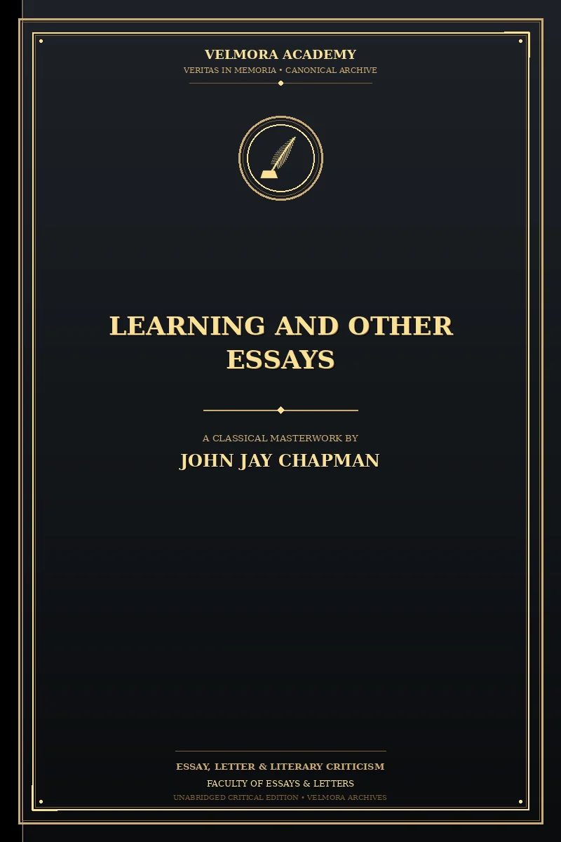 Cover of Learning and Other Essays