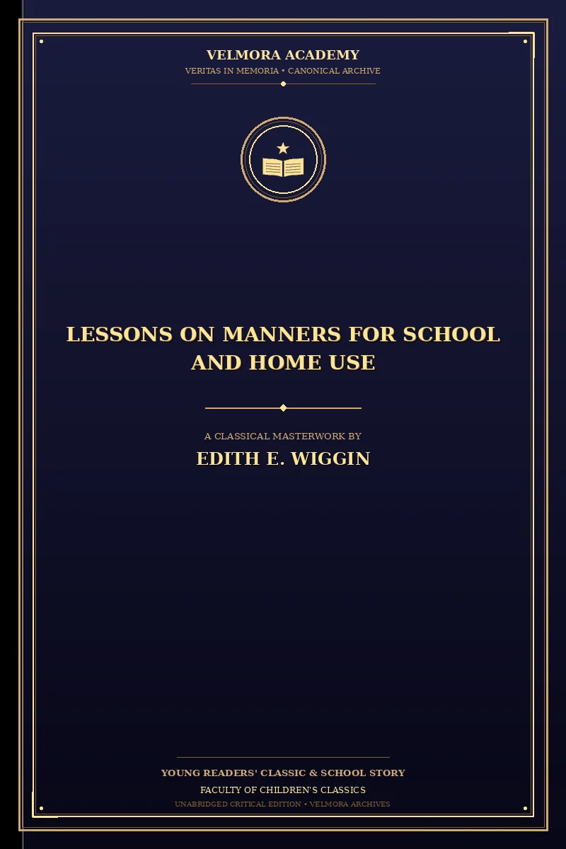 Cover of Lessons on Manners for School and Home Use