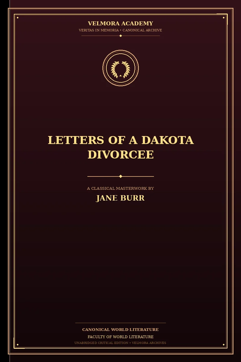 Cover of Letters of a Dakota Divorcee