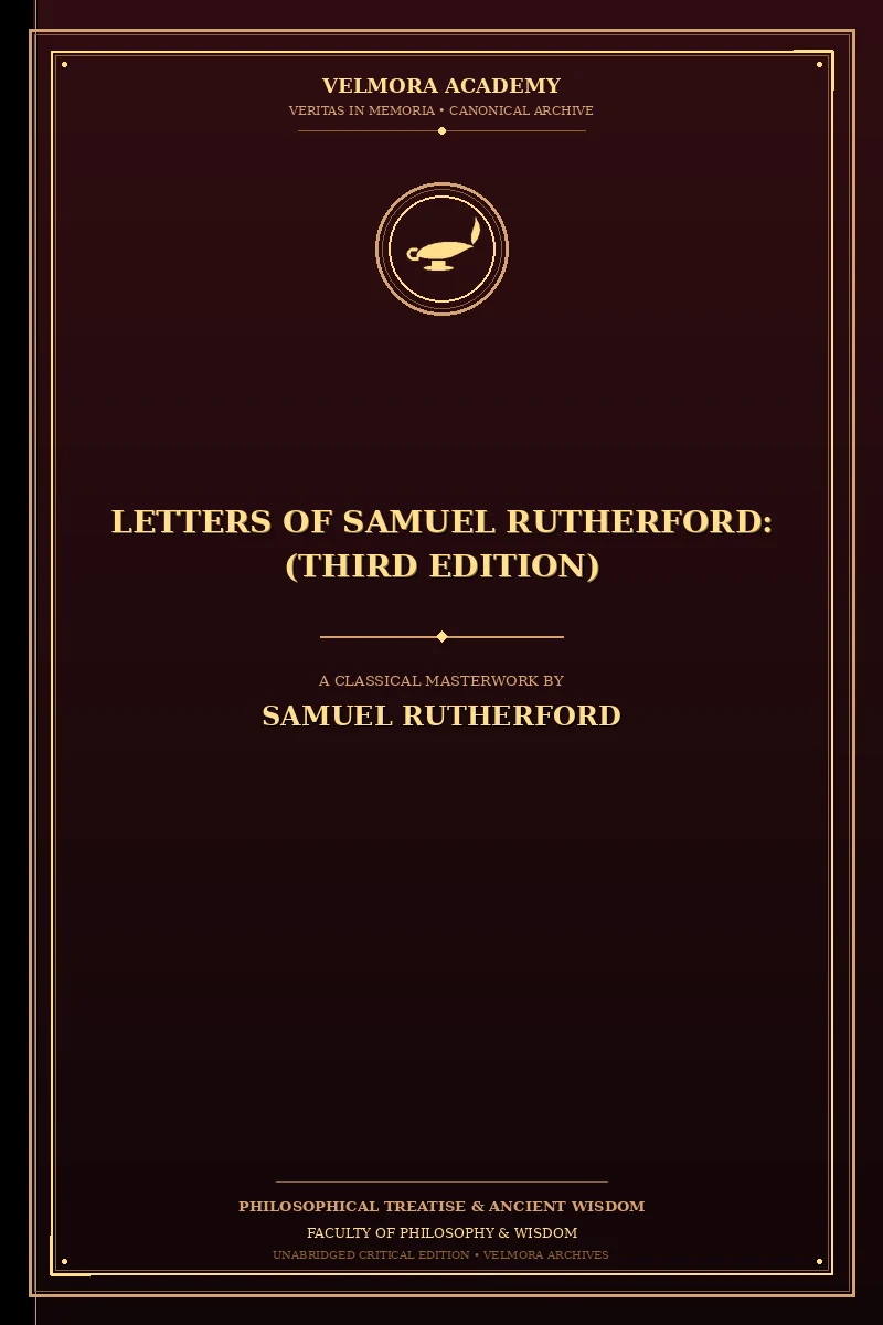 Cover of Letters of Samuel Rutherford: (Third Edition)