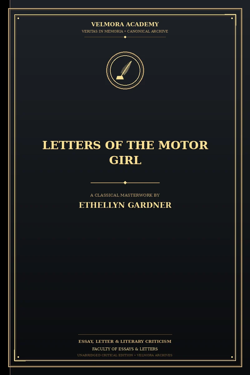 Cover of Letters of the Motor Girl