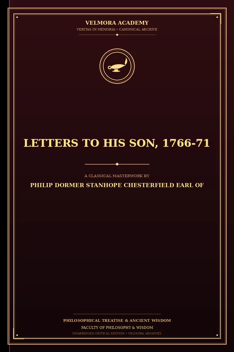 Letters to His Son, 1766-71