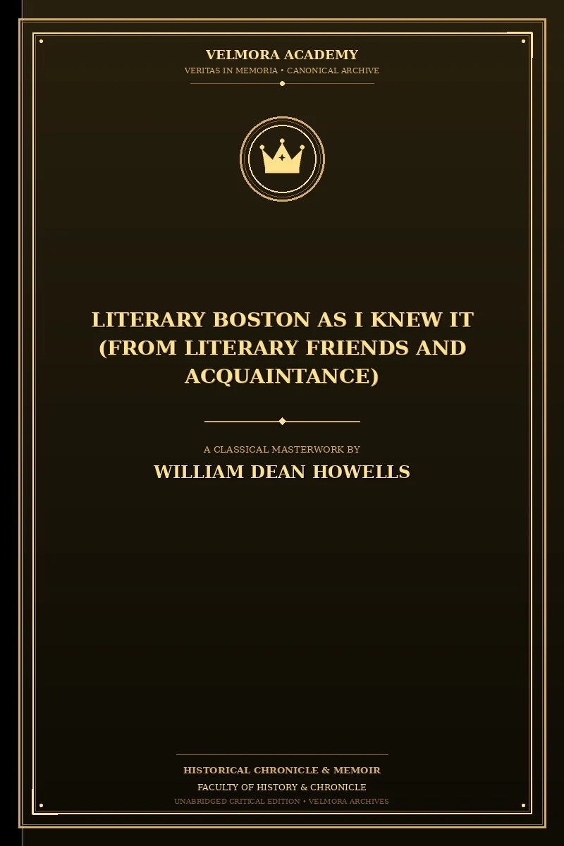 Cover of Literary Boston as I Knew It (from Literary Friends and Acquaintance)