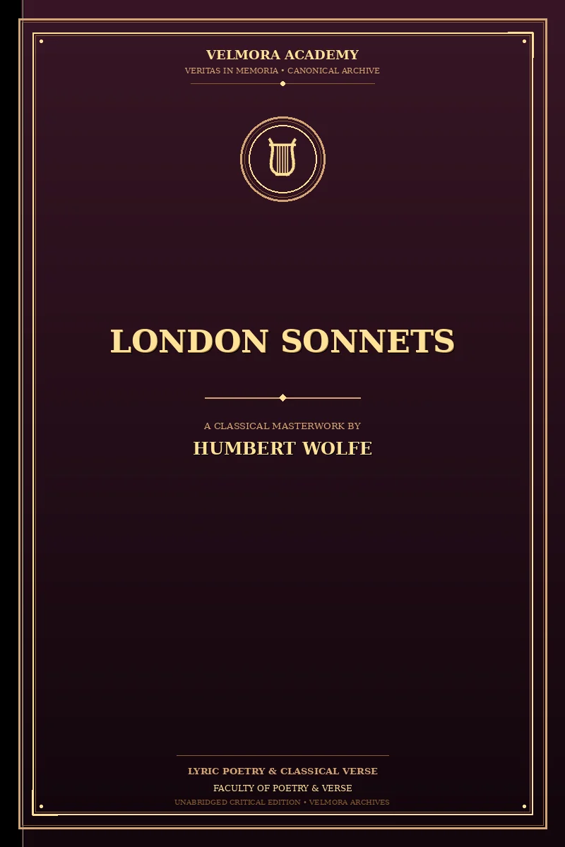 Cover of London Sonnets
