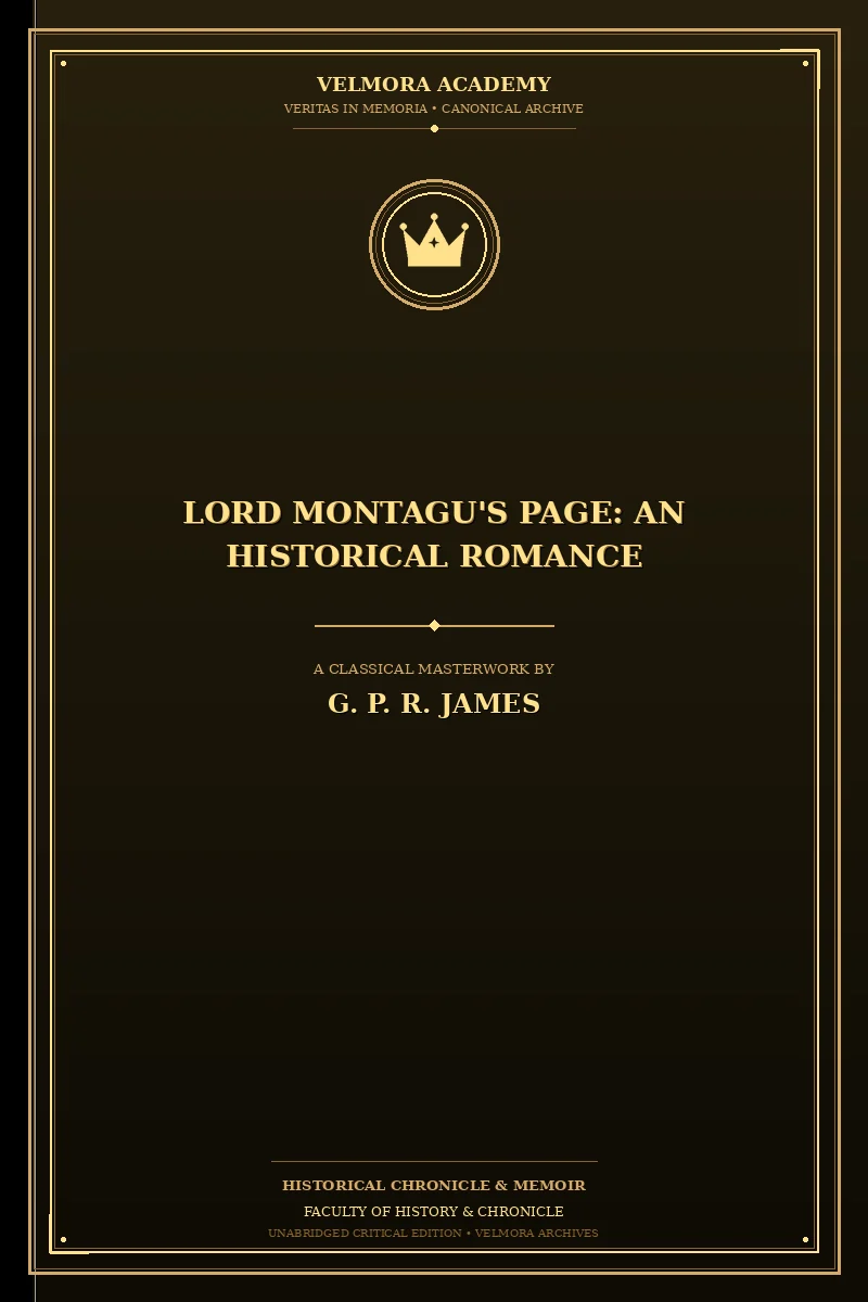 Lord Montagu's Page: An Historical Romance
