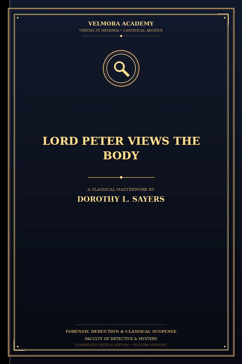 Cover of Lord Peter views the body