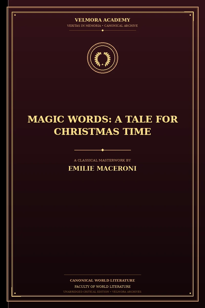 Cover of Magic words: A tale for Christmas time