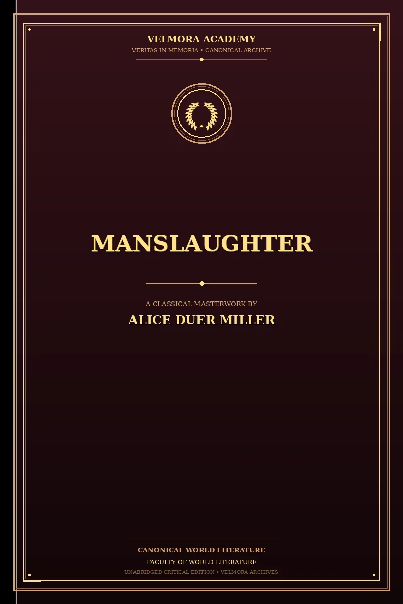 Manslaughter