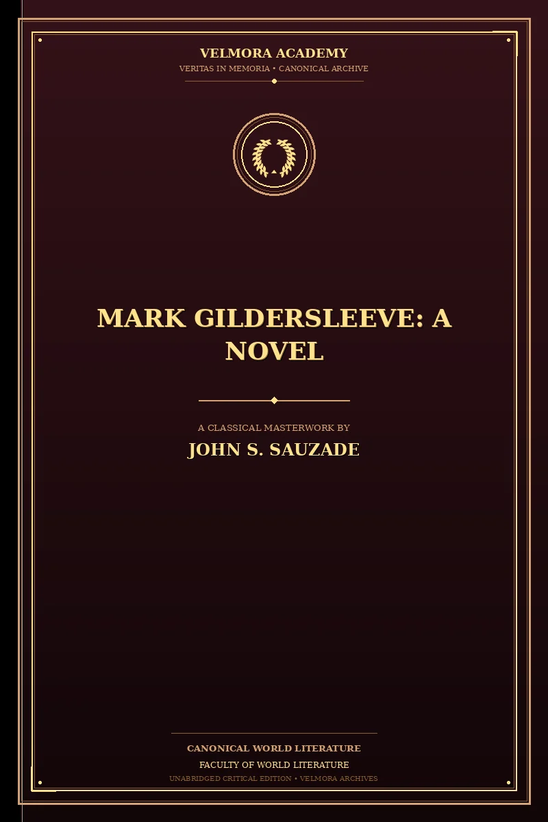Mark Gildersleeve: A Novel