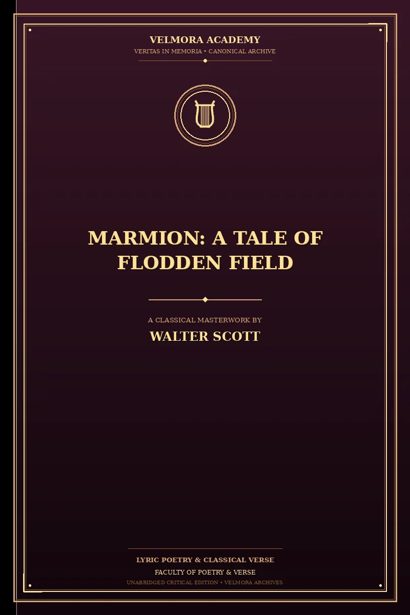 Cover of Marmion: A Tale Of Flodden Field