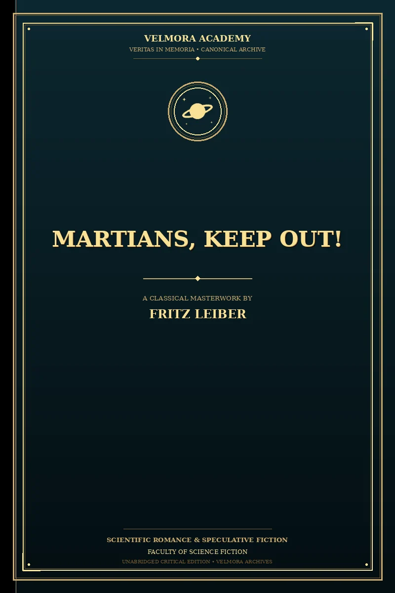 Martians, keep out!