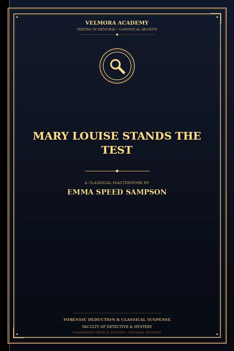 Mary Louise Stands the Test
