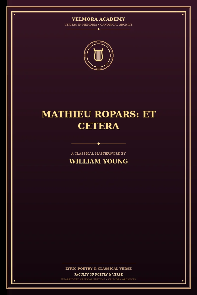Cover of Mathieu Ropars: Et Cetera