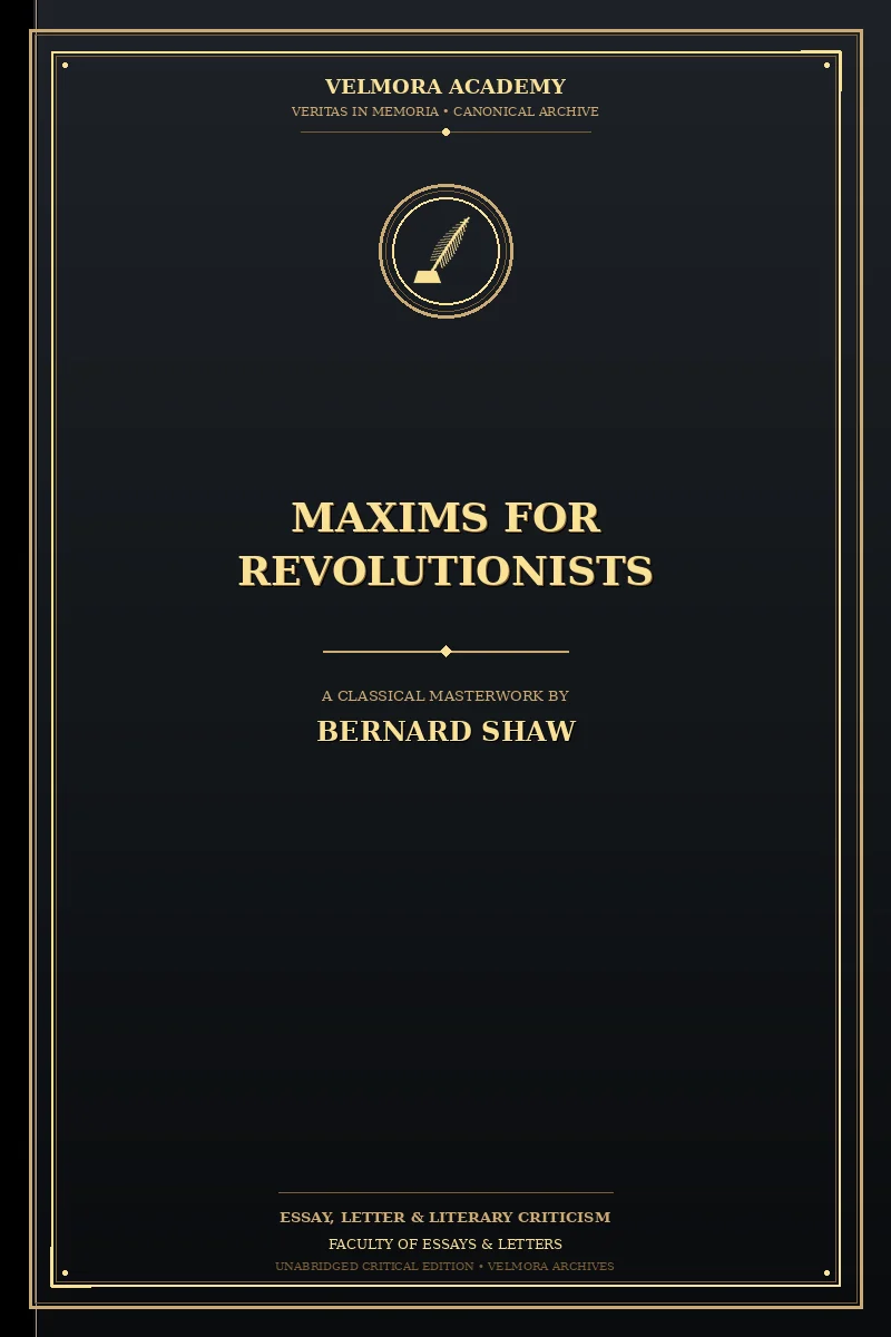 Cover of Maxims for Revolutionists