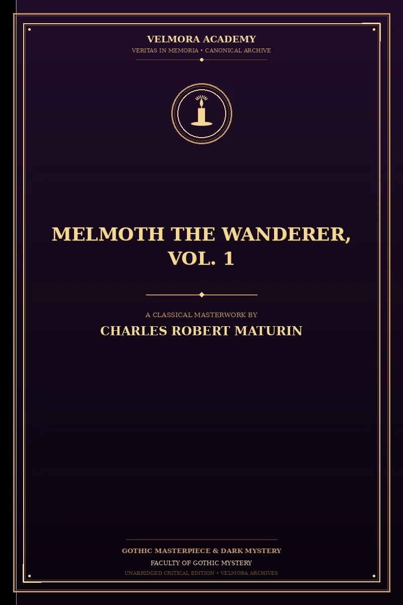 Cover of Melmoth the Wanderer, Vol. 1