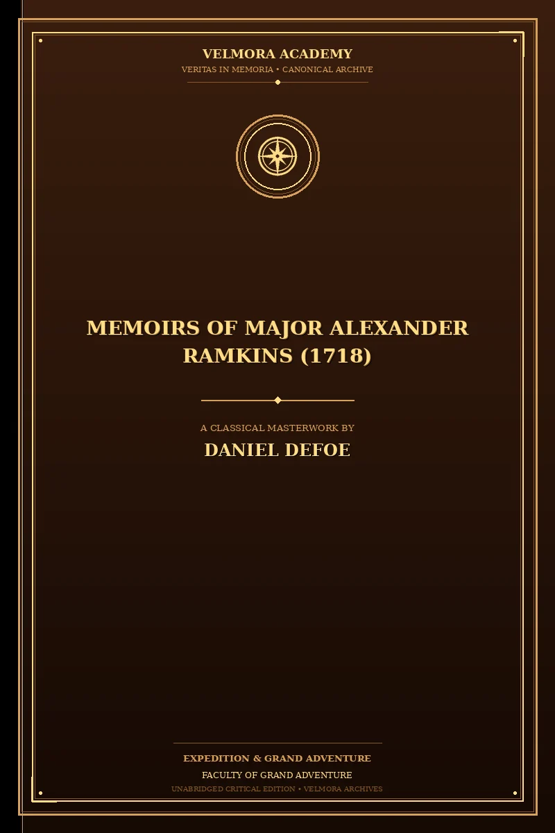 Cover of Memoirs of Major Alexander Ramkins (1718)