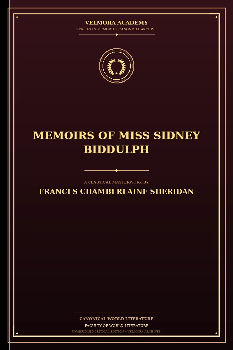 Memoirs of Miss Sidney Biddulph