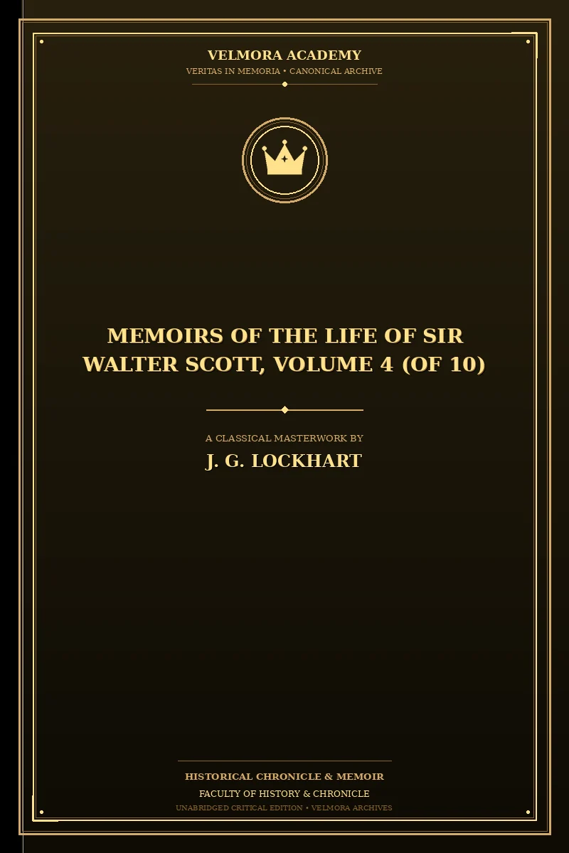 Cover of Memoirs of the Life of Sir Walter Scott, Volume 4 (of 10)