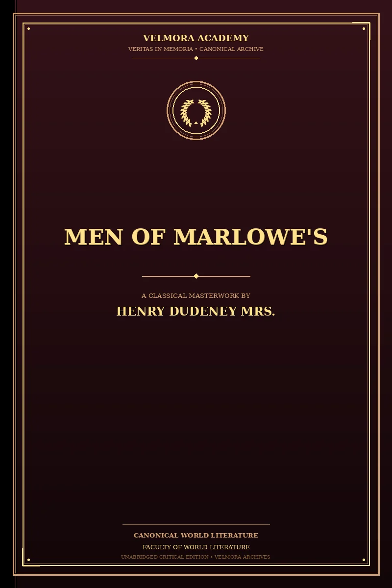 Men of Marlowe's