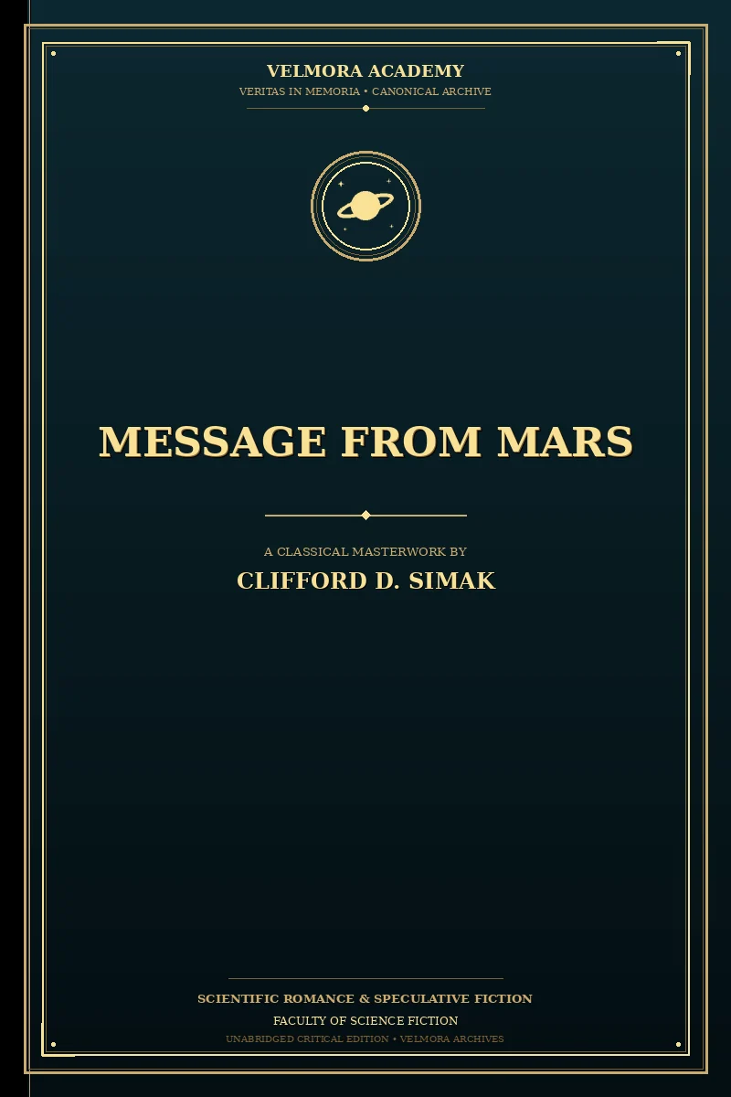 Cover of Message From Mars