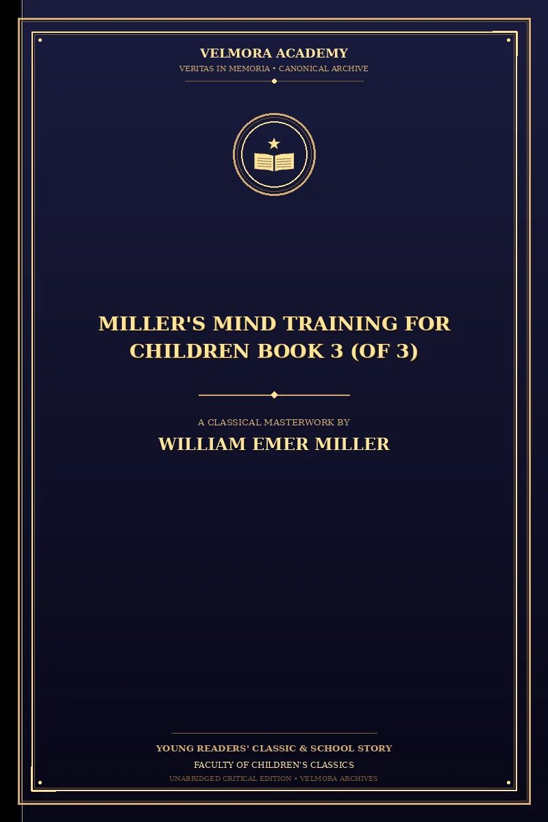 Cover of Miller's Mind Training for Children Book 3 (of 3)