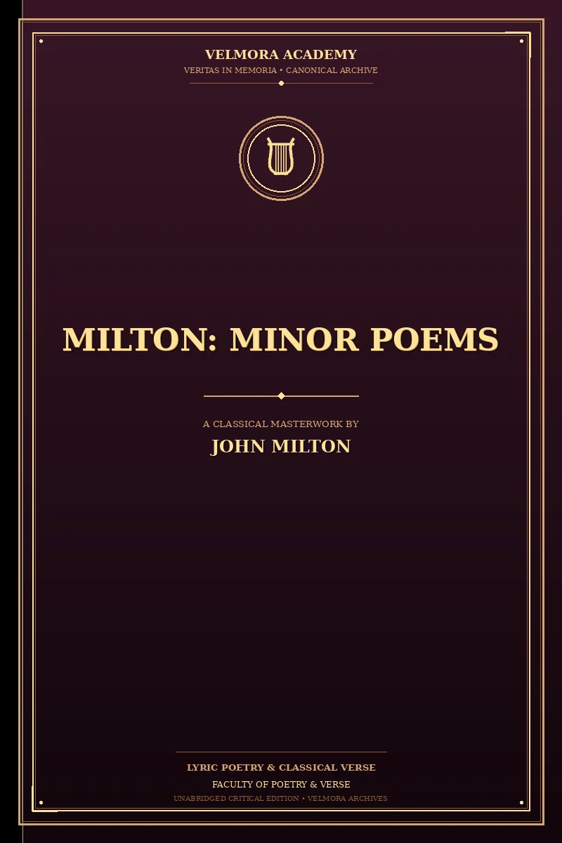 Milton: Minor Poems