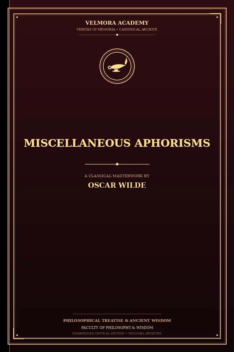 Cover of Miscellaneous Aphorisms