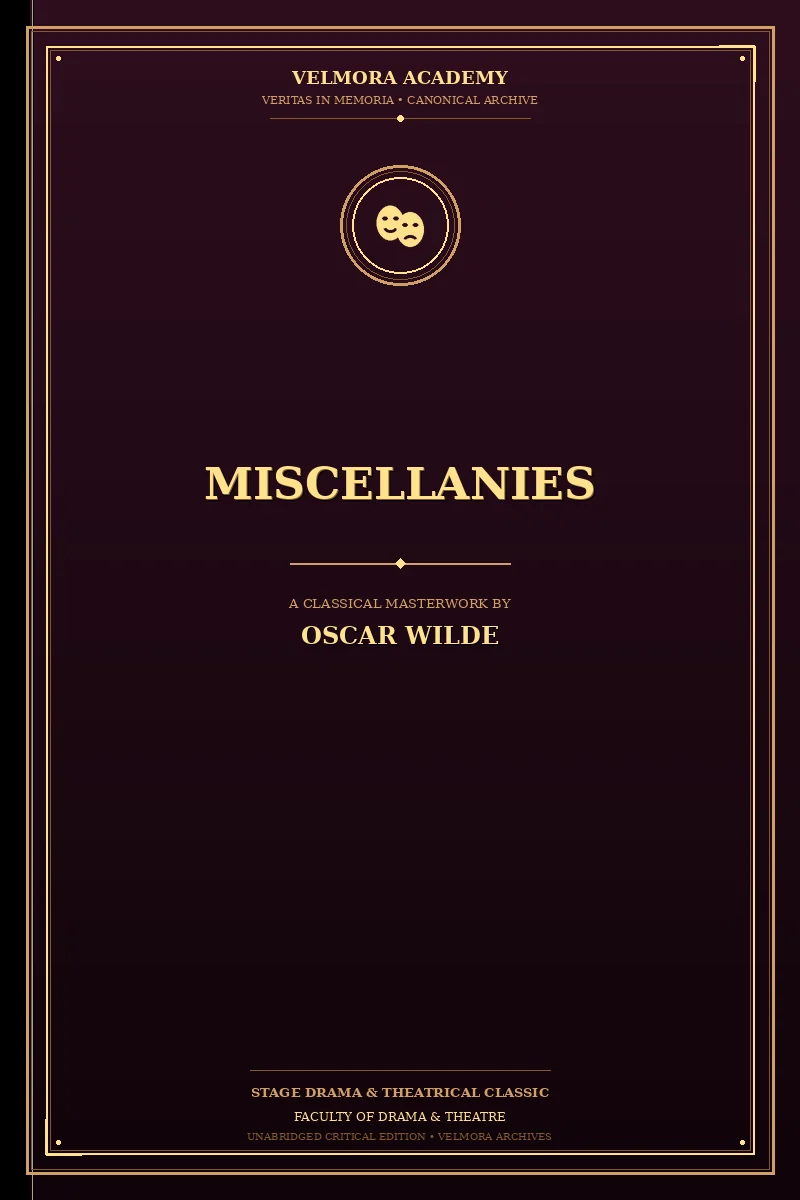 Cover of Miscellanies
