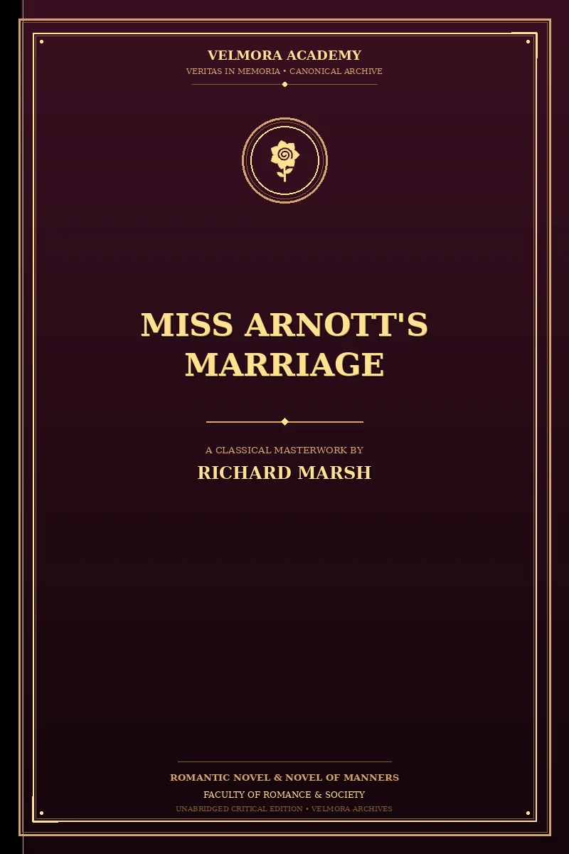 Cover of Miss Arnott's Marriage