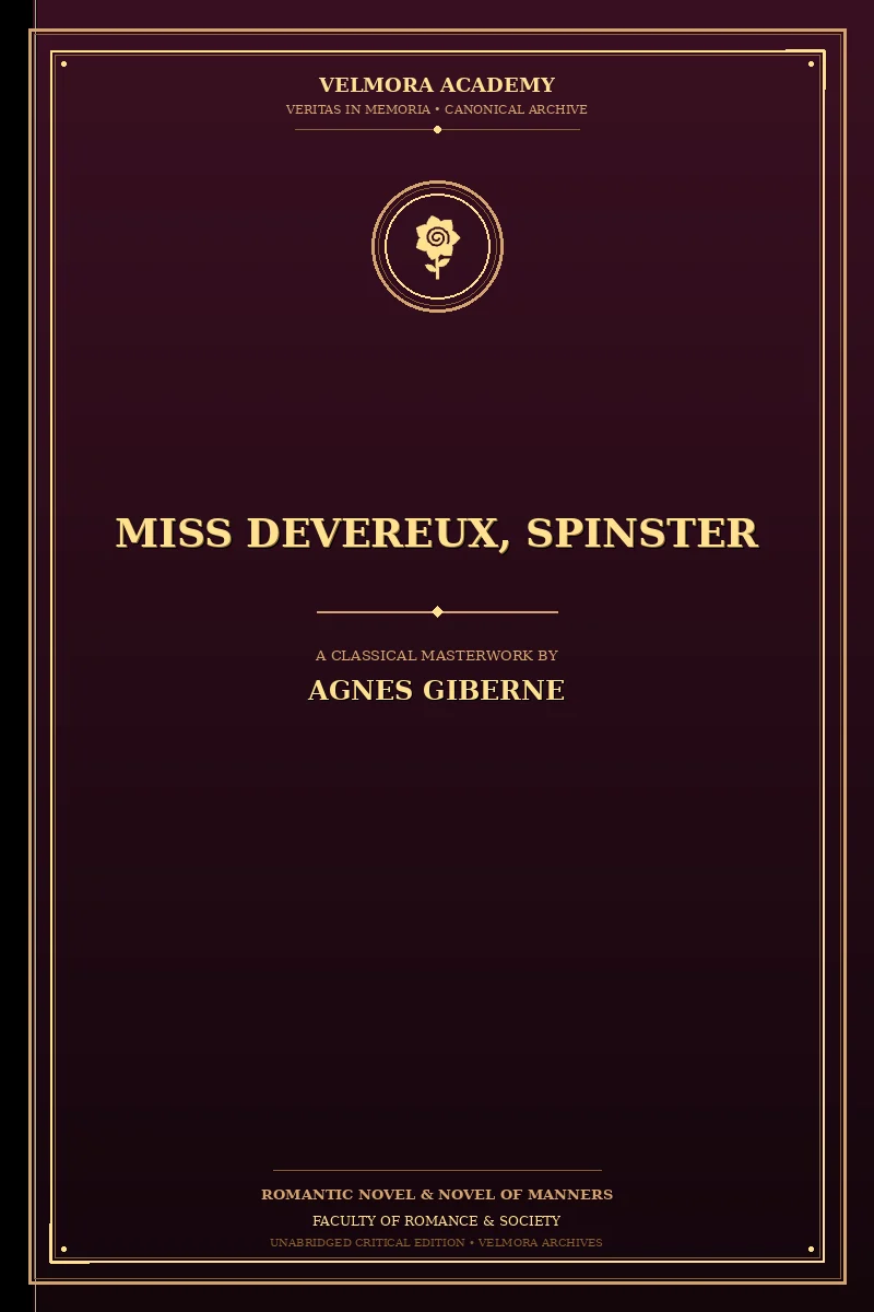 Cover of Miss Devereux, spinster