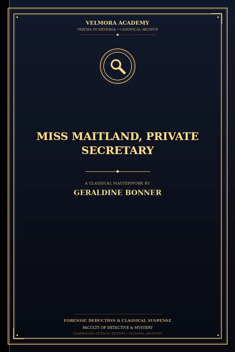 Cover of Miss Maitland, Private Secretary