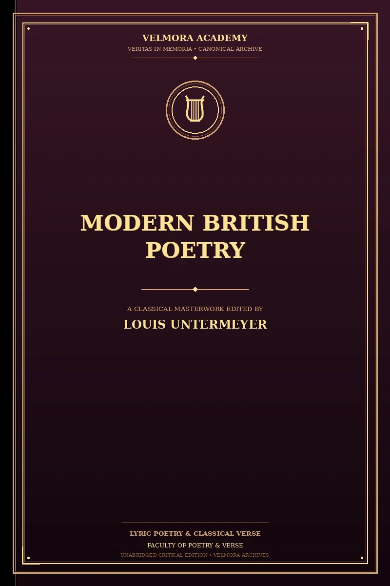 Cover of Modern British Poetry