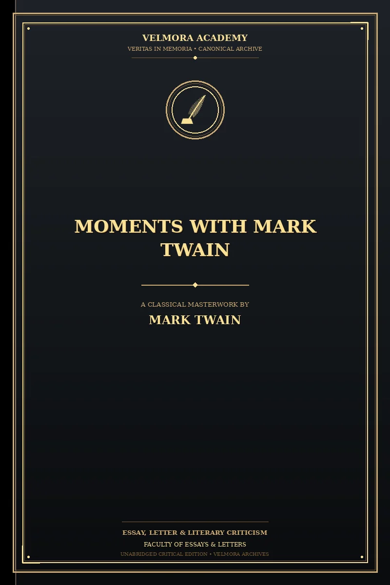 Cover of Moments with Mark Twain